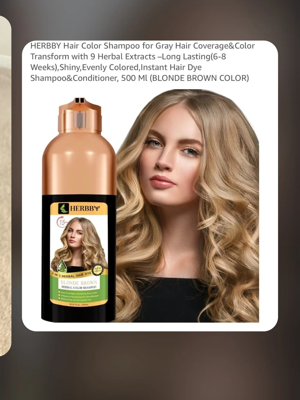 Blonde Brown Herbal Color Shampoo - Blonde Brown